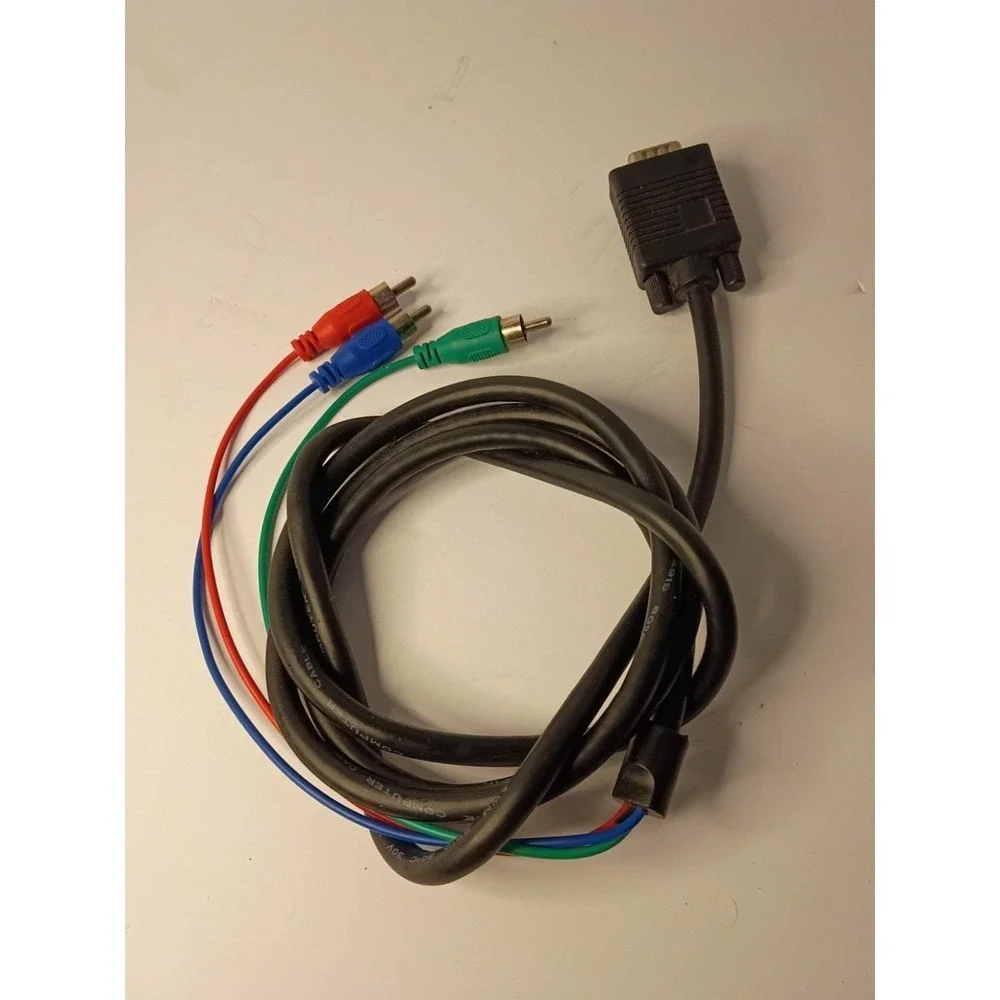 1.5m VGA to 3 RCA Cable VGA Component Cable Cord VGA RCA Adapter Converter